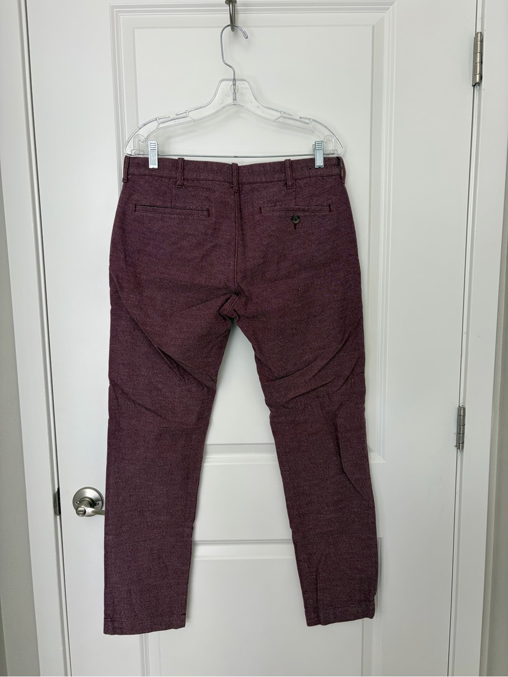 J. Crew Men's Maroon Flex Slim Chinos